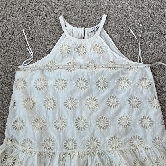 Madewell Aubriella Dress Embroidered Drop-Waist Maxi Dress Floral Eyelet XS NEW - Picture 8 of 14